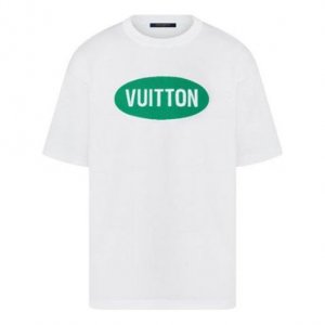 Футболка Men's SS22 Alphabet Pattern Printing Short Sleeve White T-Shirt, белый Louis Vuitton
