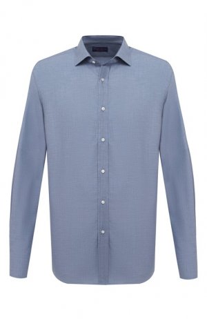 Хлопковая рубашка Ralph Lauren. Цвет: синий