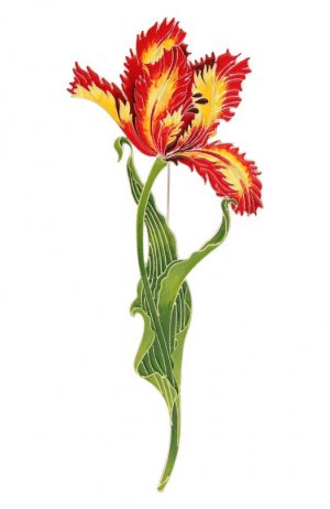 Брошь Елагинский тюльпан Русские самоцветы. Цвет: разноцветный