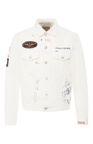 Джинсовая куртка Polo Ralph Lauren. Цвет: белый