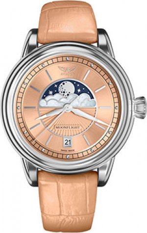 Швейцарские наручные женские часы V.1.33.0.259.4. Коллекция Douglas MoonFlight Aviator