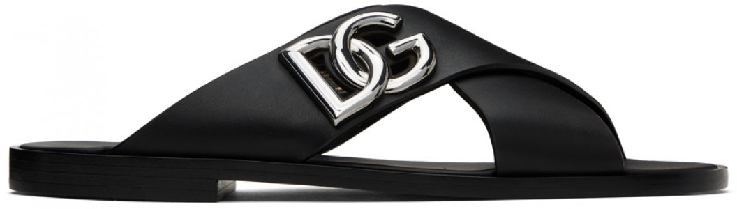 Черные легкие сандалии DG Dolce&Gabbana