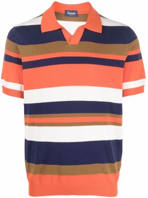 Striped polo shirt Drumohr. Цвет: оранжевый