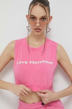 Топ Love Moschino, розовый MOSCHINO