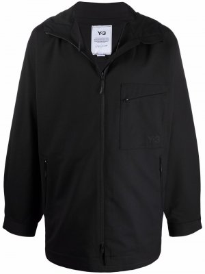 Куртка на молнии с капюшоном Y-3. Цвет: черный