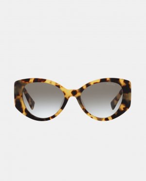 Солнцезащитные очки «кошачий глаз» из ацетата гаваны , коричневый Miu