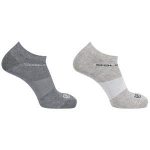Носки , размер XL, серый Salomon. Цвет: серый
