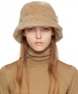 Светло-коричневая фигурная шляпа Max Mara