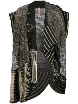 Пиджак без рукавов с вышивкой Antonio Marras. Цвет: чёрный