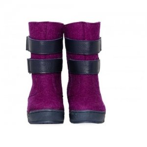 Валенки 36577 фиолетовые с кожаными липучками, размер 27 Фома. Цвет: фиолетовый