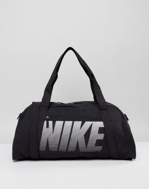 Черная дорожная сумка Nike. Цвет: черный