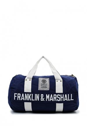 Сумка спортивная Franklin & Marshall. Цвет: синий