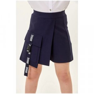 Школьная юбка-шорты Deloras, размер 140, синий DELORAS. Цвет: синий