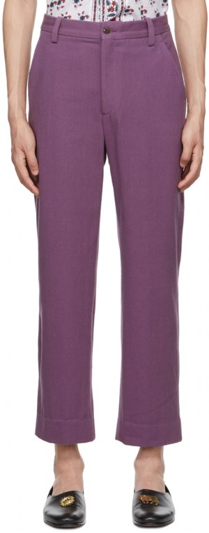 Пурпурные стандартные брюки Bode