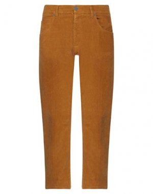 Укороченные брюки 2 MEN. Цвет: охра