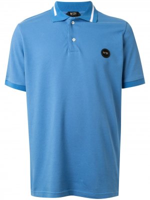 Рубашка-поло с логотипом Nº21. Цвет: синий