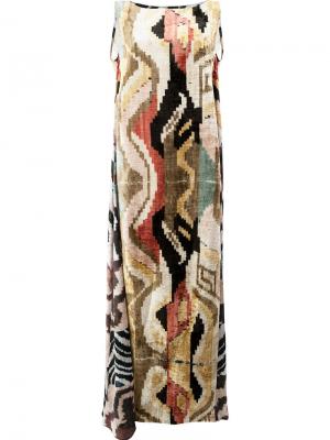 Длинное платье-кафтан Afroditi Hera. Цвет: многоцветный