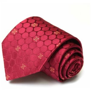 Стильный галстук с вышитым горошком 58717 Celine. Цвет: красный