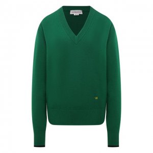 Кашемировый пуловер Victoria Beckham. Цвет: зелёный