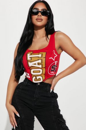 Корсет T4448, красный Fashion Nova