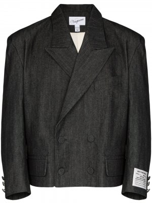 Джинсовый пиджак с широкими плечами Vaquera. Цвет: серый