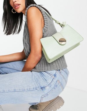 Небольшая сумка на плечо мятного цвета -Зеленый цвет French Connection