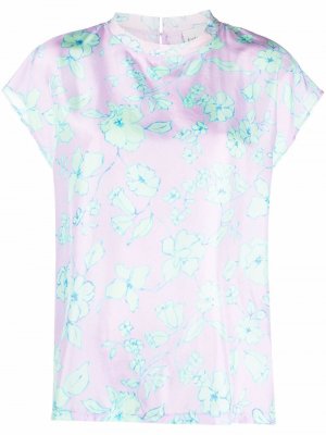 Floral-print silk T-shirt Forte. Цвет: розовый