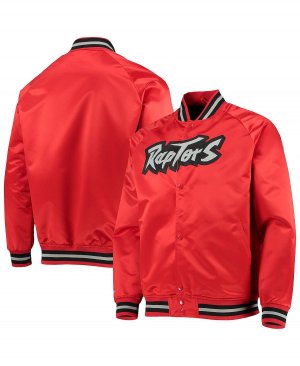 Мужская куртка mitchell ness red toronto raptors hardwood classics satin full-snap raglan jacket , красный &