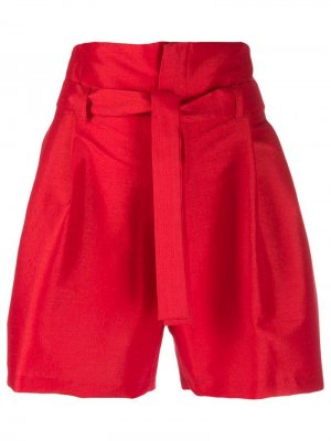 Расклешенные шорты с поясом Marc Ellis. Цвет: красный