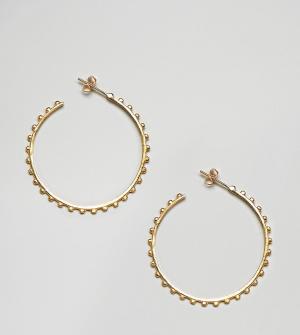 Большие позолоченные серьги-кольца Ottoman Hands. Цвет: золотой