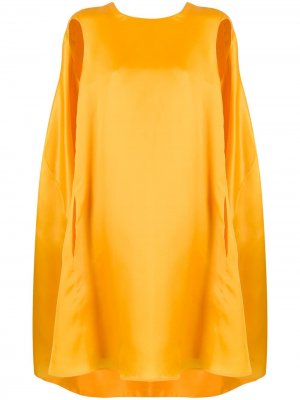 Платье-кейп оверсайз Nina Ricci. Цвет: желтый