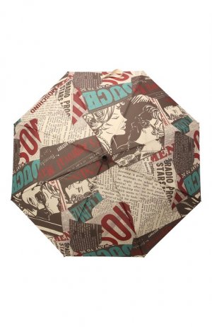 Складной зонт Moschino. Цвет: бежевый