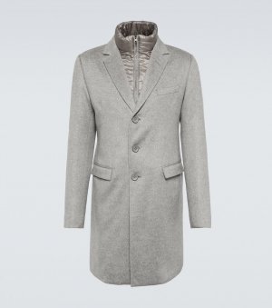 Кашемировое пальто-трансформер , серый Herno