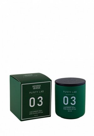 Свеча ароматическая Aroma Doma Purity lab No.3 Огуречная дымка и эвкалипт. Цвет: зеленый