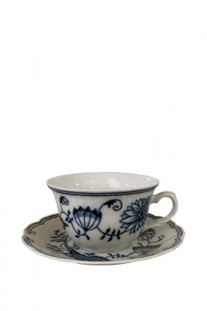 Чашка с блюдцем Thun1794. Цвет: синий, белый