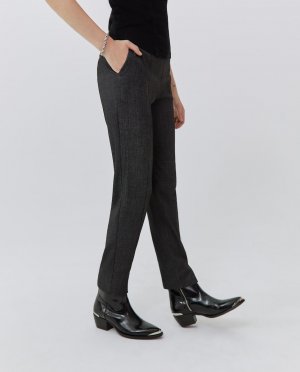 Однотонные женские классические брюки с высокой посадкой , черный IKKS. Цвет: черный