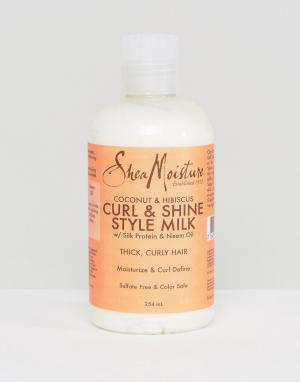 Молочко для укладки волос с экстрактами кокоса и гибискуса Curl & Shine-Бесцветный Shea Moisture