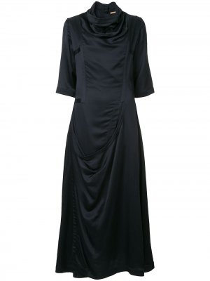 Платье Detva с драпировкой Nehera. Цвет: синий