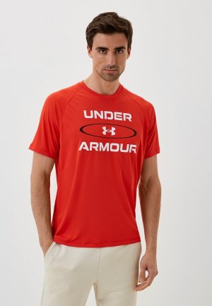 Футболка спортивная Under Armour UA Tech 2.0 WM Graphic SS-RED. Цвет: красный