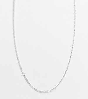 Серебряное ожерелье-цепочка с плетением круглым сечением -Серебристый Kingsley Ryan