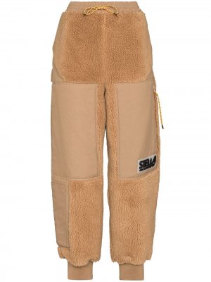 Спортивные брюки Kara из шерпы Stella McCartney. Цвет: коричневый