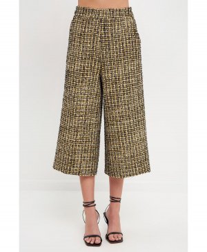 Женские твидовые брюки-кюлоты , мульти English Factory