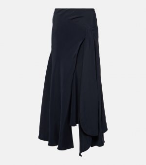 Асимметричная юбка миди с высокой посадкой , синий Victoria Beckham