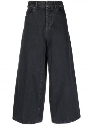 Укороченные широкие джинсы pre-owned Christian Dior. Цвет: черный