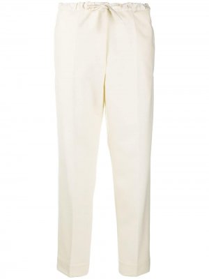 Укороченные брюки с кулиской Jil Sander. Цвет: белый