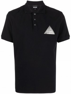 Triangle-patch polo shirt Just Cavalli. Цвет: черный