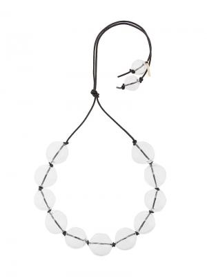 Ожерелье-чокер с бусинами Proenza Schouler. Цвет: бежевый