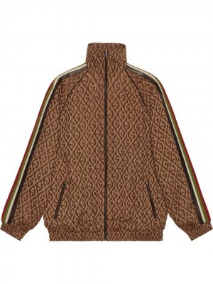 Куртка оверсайз с узором G Rhombus Gucci. Цвет: коричневый