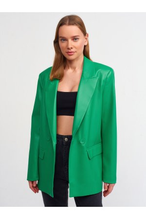 Куртка из искусственной кожи-зеленый Dilvin