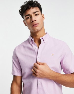 Сиреневая рубашка с короткими рукавами -Фиолетовый цвет Farah